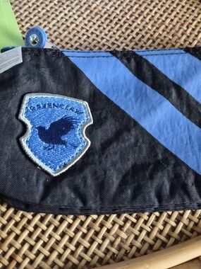 Blue and Black Stripe Crossbody with Patch